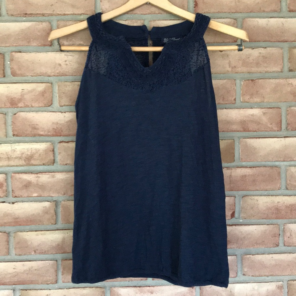Lucky Brand size S navy blue, sleeveless top